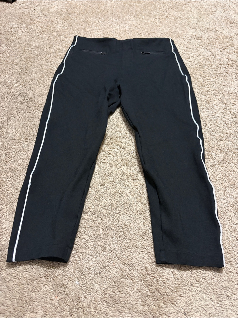 Spanx perfect pants pull on piped crop Pants size XL